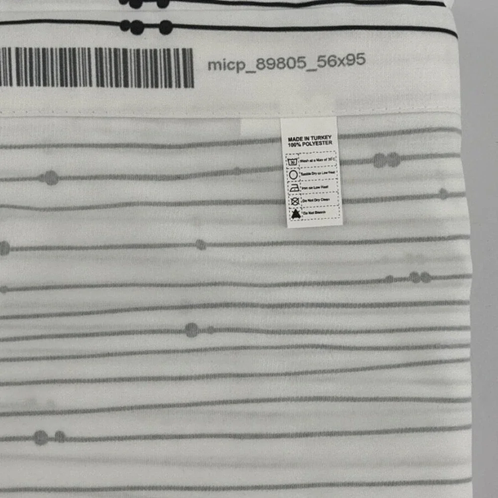 Ambesonne Premium Window Curtains 2 Panel Set Rod Pocket Black White 56x95 New